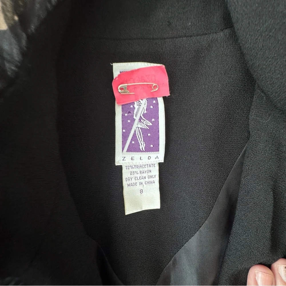 Black Military Style Women's Blazer - Picture 10 of 10